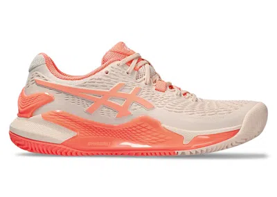 Pre-owned Asics Gelresolution 9 Clay (women's) Sneakers In Pearl Pink/sun Coral In Multi