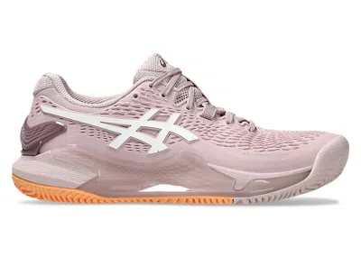 Pre-owned Asics Gelresolution 9 Clay (women's) Sneakers In Watershed Rose/white In Multi