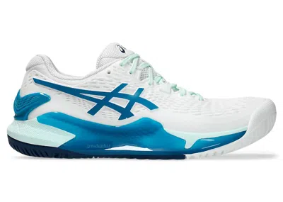 Pre-owned Asics Gelresolution 9 (women's) Sneakers In White/teal Blue In Multi