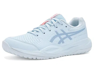 Asics Gel-resolution X Grade School (little Kid/big Kid) Kids Shoes Sky/grey Blue : 4.5 Big Kid M, Textile In Animal Print