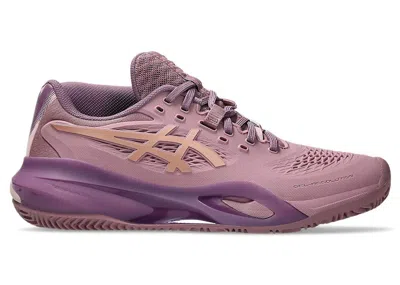 Pre-owned Asics Gelresolution X Padel (women's) Sneakers In Purple Oxide/rose Gold In Multi