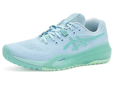 Asics Gel-resolution X Women's Tennis Shoes Light Blue/oasis Green: 9 B - Medium