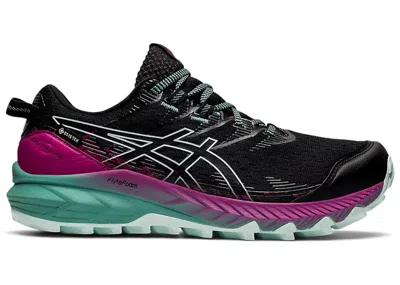 Pre-owned Asics Geltrabuco 10 Goretex Berry (women's) Sneakers In Black/soothing Sea