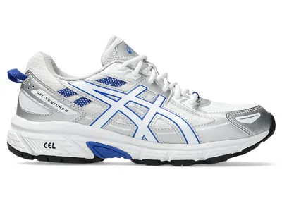 Pre-owned Asics Gelventure 6 Sneakers In White/lapis Lazuli Blue In Multi