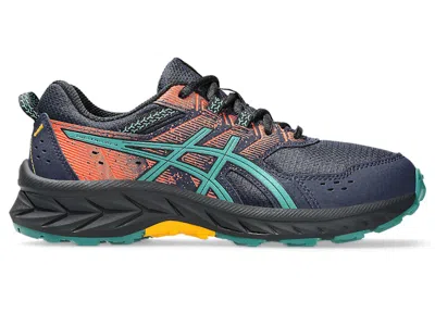 Pre-owned Asics Gelventure 9 Sneakers In Midnight/rainy Lake In Blue