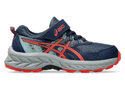 Pre-owned Asics Gelventure 9 Sneakers In Night Sky Blue/red Snapper