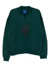 Asics Graphic-embroidered Sweatshirt In Green