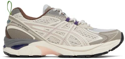 Asics Gray & Beige Wood Wood Edition Gt-2160 Sneakers In Grey