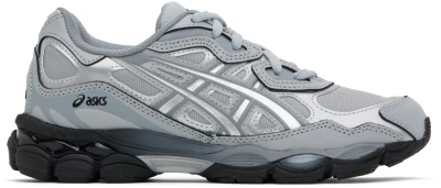 Asics Gray & Silver Gel-nyc Sneakers In Mid Grey/sheet Rock