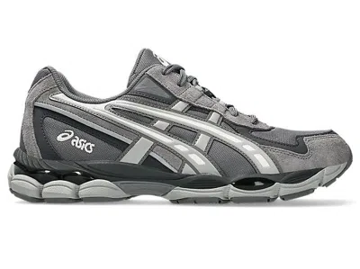 Asics Grey Leather Sneakers In Gray