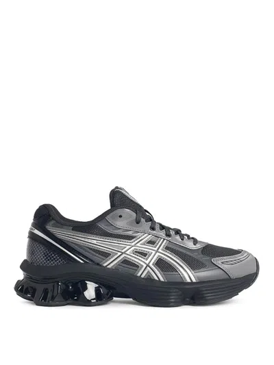 Asics Grey Tech Fabric Blend Sneakers In Multi