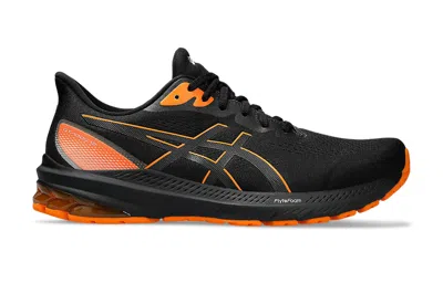 Pre-owned Asics Gt-1000 12 Gore-tex Black Bright Orange In Black/bright Orange