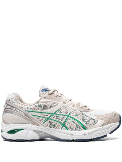 Asics Gt-2160 Floral-print Leather-panel Sneakers In Beige