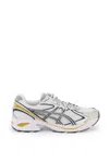Asics Chunky Sole Sneakers Mesh Panels In White/pure Silver (blue)