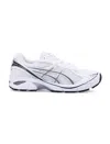 Asics Mesh Upper Panelled Sneakers With Ridged Rubber Sole In White