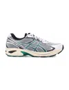 Asics Panelled Mesh Rubber Sole Sneakers In White/jasper Green