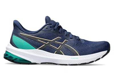 Pre-owned Asics Gt1000 12 (women's) Sneakers In Blue Expanse/champagne