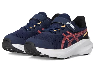 Asics Gt-1000 13 Pre-school (toddler/little Kid) Kids Shoes Midnight/flash Red : 10 Toddler M, Textile In Blue