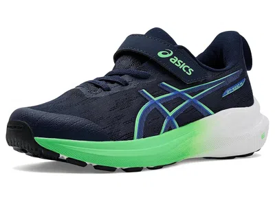 Asics Gt-1000 14 Pre-school (toddler/little Kid) Boys Shoes Midnight/vital Green : 1 Little Kid M, Textile