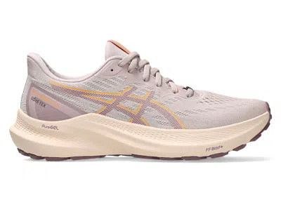 Pre-owned Asics Gt2000 12 Gtx (women's) Sneakers In Watershed Rose/stadium Orange