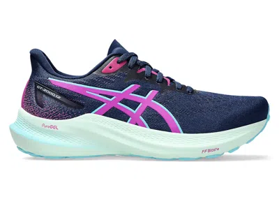 Pre-owned Asics Gt2000 12 (women's) Sneakers In Blue Expanse/bold Magenta In Multi