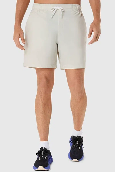 Asics Heritage Double Weave 7in Athletic Short In Light Dust, Men's At Urban Outfitters In Neutral
