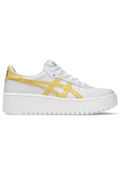 Asics Japan S Pf Sportstyle Sneakers In White/faded Yellow