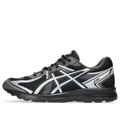 Asics Mens Black Pure Silver Jog 100s Metallic-trim Mixed-material Trainers