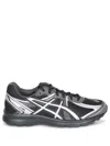 Asics Mens Black Pure Silver Jog 100s Metallic-trim Mixed-material Trainers In Black