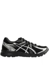 Asics Mens Black Pure Silver Jog 100s Metallic-trim Mixed-material Trainers In Black