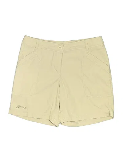 Pre-owned Asics Khaki Shorts In Yellow