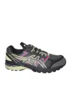 Asics Mesh Us4-s Gel-terrain Kiko Curat Low-top Sneakers With Rubb In Blackneonlime