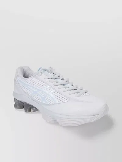 Asics Kinetic Fluent Mesh Rubber Sneakers In White