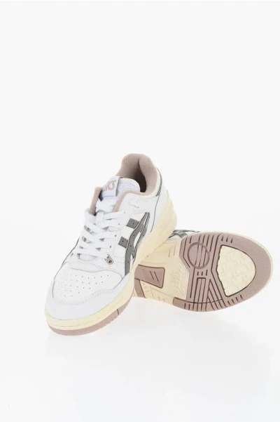 Asics Leather Low Top Sneakers With Contrasting Details