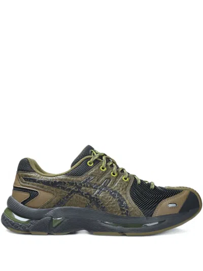 Asics Leather-panelled Sneakers In Brown