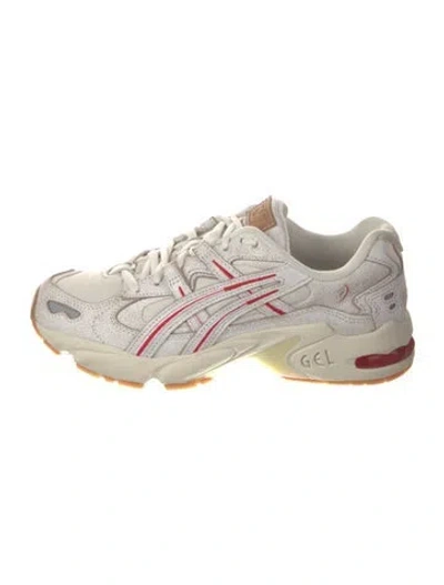 Pre-owned Asics Leather Printed Sneakers In Neutral