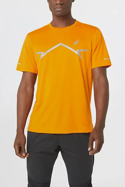 Asics Lite-show Reflective Athletic Tee In Bright Orange, Men's At Urban Outfitters In Yellow