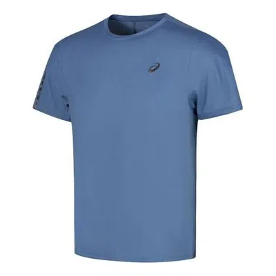Asics Lite-show Short Sleeved Running Top Asia Sizing 'blue Expanse'