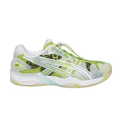 Pre-owned Asics Little Tokyo Table Tennis X  Gel Resolution 5 'parrot Green Pure Silver' | White | Men's Size 4