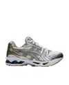 Asics Gel-kayano 14 "white/pure Silver" Sneakers In Gray