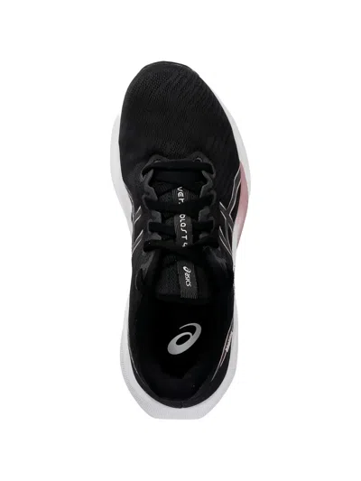 Asics Logo Stripe Sneakers In Black