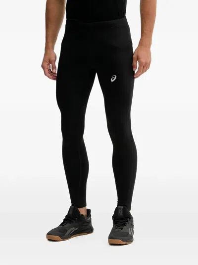 Asics Logo-detail Leggings In Black