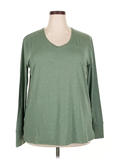 Pre-owned Asics Long Sleeve T-shirt In Green