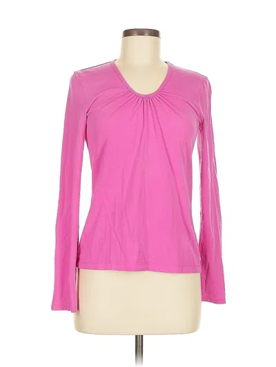 Pre-owned Asics Long Sleeve T-shirt In Pink