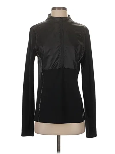 Pre-owned Asics Long Sleeve Top Black Turtleneck Tops