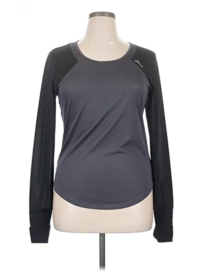 Pre-owned Asics Long Sleeve Top Gray Crew Neck Tops