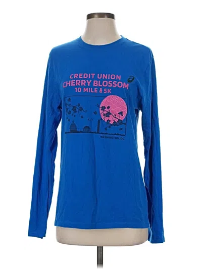 Pre-owned Asics Long Sleeve T-shirt In Blue