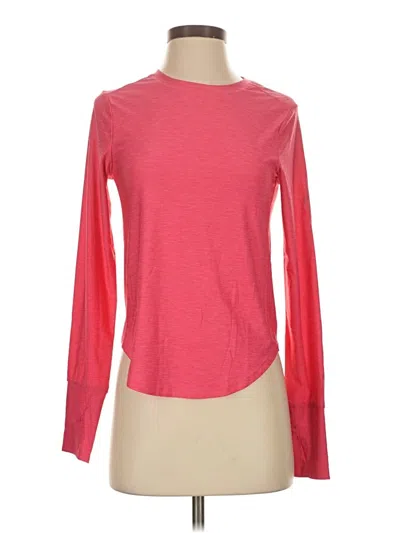 Pre-owned Asics Long Sleeve T-shirt In Pink