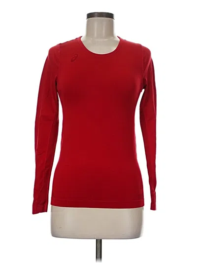 Pre-owned Asics Long Sleeve T-shirt In Red