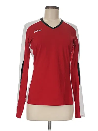 Pre-owned Asics Long Sleeve T-shirt In Red